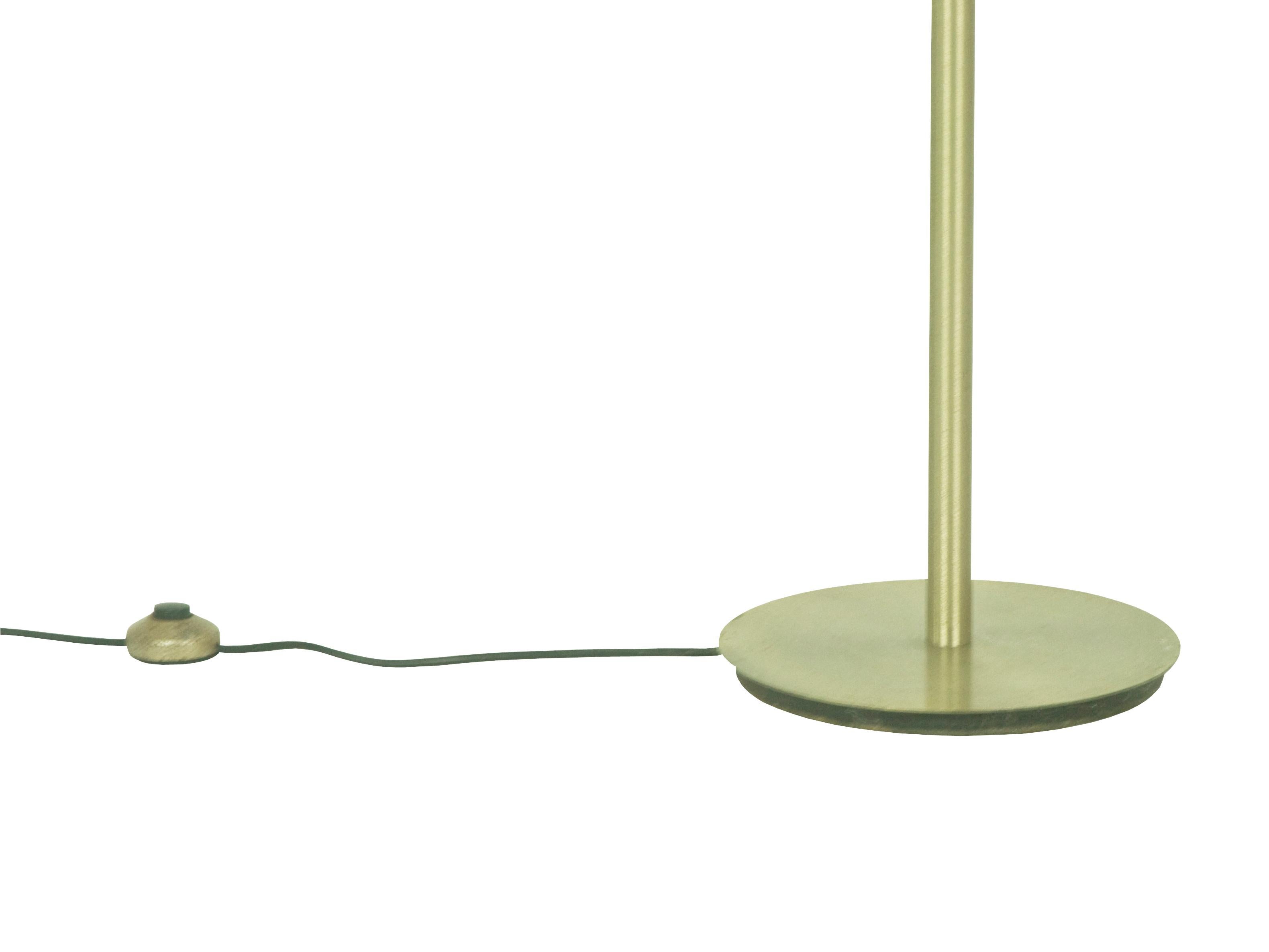 Plated Artemide Nickeled Metal & Opaline Glass Aminta Floor Lamp by E. G. Schweinberger For Sale