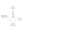 Artemide NUR 1618 Acoustic LED Suspension 19 Ft. Extended Light in Green