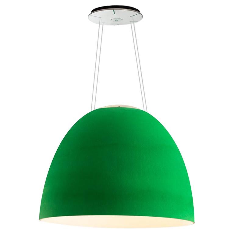 Artemide NUR 1618 Acoustic LED Suspension 19 Ft. Extended Light in Green For Sale