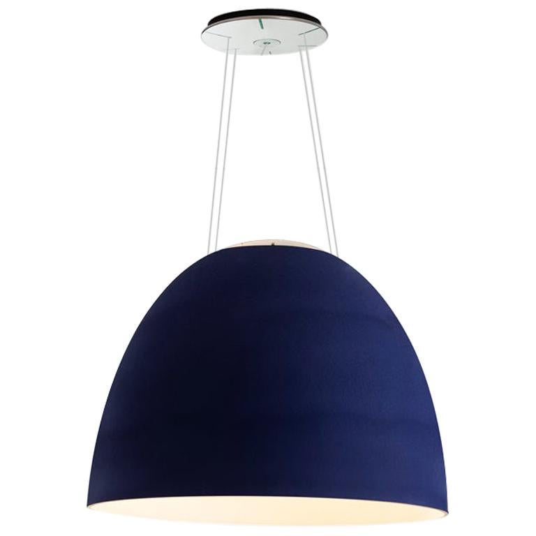 Artemide NUR 1618 Acoustic LED Suspension Light in Blue by Ernesto Gismondi For Sale