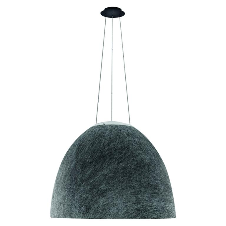 Artemide Nur Acoustic LED Pendant Light in Dark Grey by Ernesto Gismondi