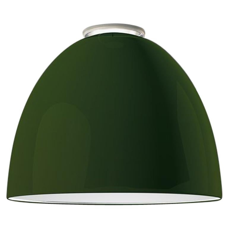 Artemide Nur Led Dimmable Ceiling Light in Glossy Green by Ernesto Gismondi For Sale