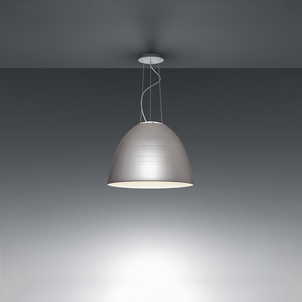Modern Artemide Nur LED Dimmable Pendant Light in Anthracite Grey by Ernesto Gismondi  For Sale