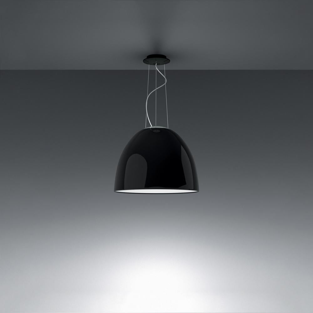 Modern Artemide Nur LED Dimmable Pendant Light in Glossy Black by Ernesto Gismondi For Sale