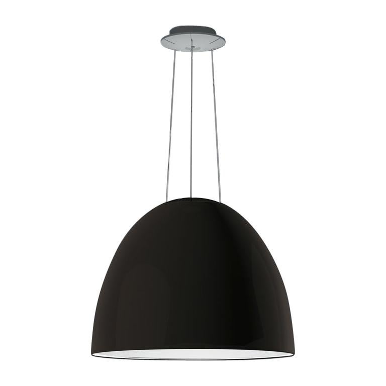 Artemide Nur LED Dimmable Pendant Light in Glossy Grey by Ernesto Gismondi