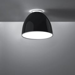 Artemide Nur Mini 100W E26/A19 Ceiling Light in Glossy Black