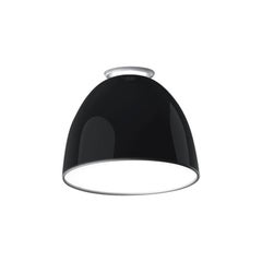 Artemide Nur Mini 100W E26/A19 Ceiling Light in Glossy Black