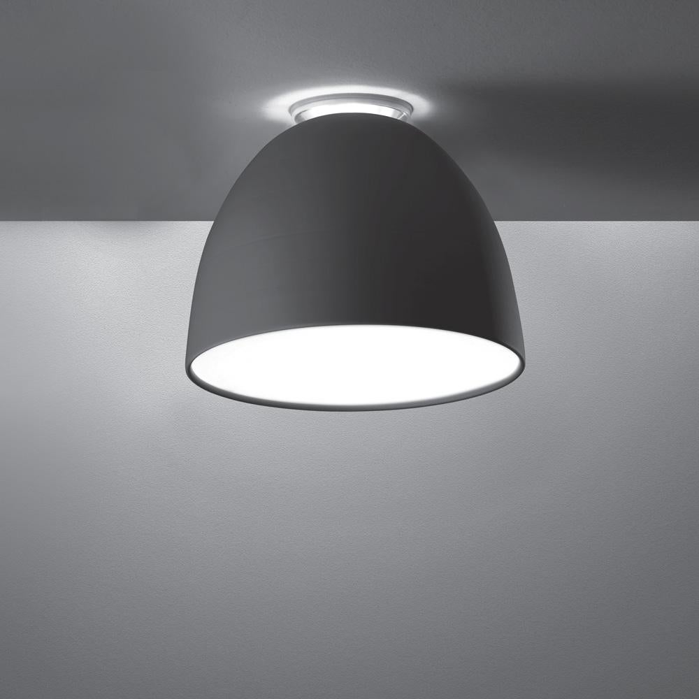 Modern Artemide Nur Mini LED Dimmable Ceiling Light in Anthracite Grey by Ernesto Gismo For Sale