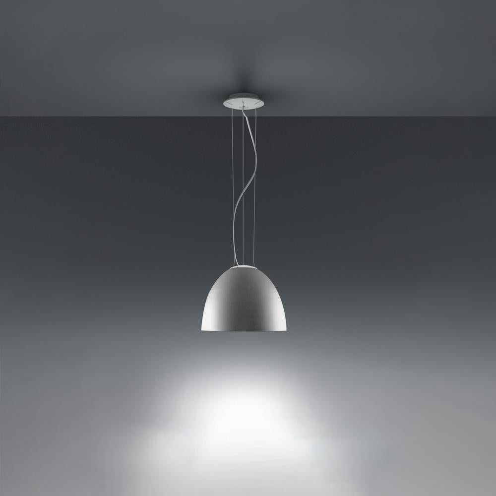 Modern Artemide Nur Mini LED Dimmable Pendant Light in Aluminum by Ernesto Gismondi For Sale