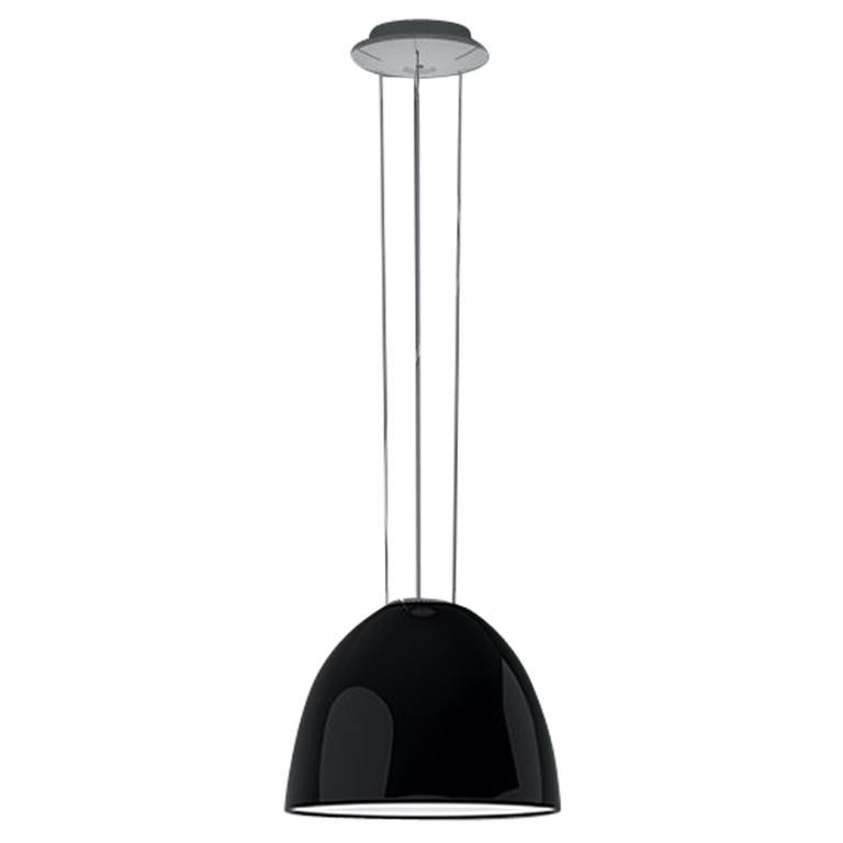 Artemide Nur Mini LED Dimmable Pendant Light in Glossy Black by Ernesto Gismondi For Sale