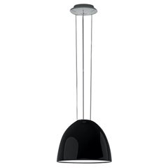 Artemide Nur Mini lampe à suspension LED à gradation en noir brillant d'Ernesto Gismondi