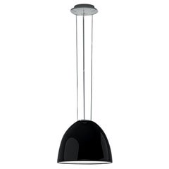 Artemide NUR Mini LED Dimmable Pendant Light in Glossy Black w/ Extension by Ern