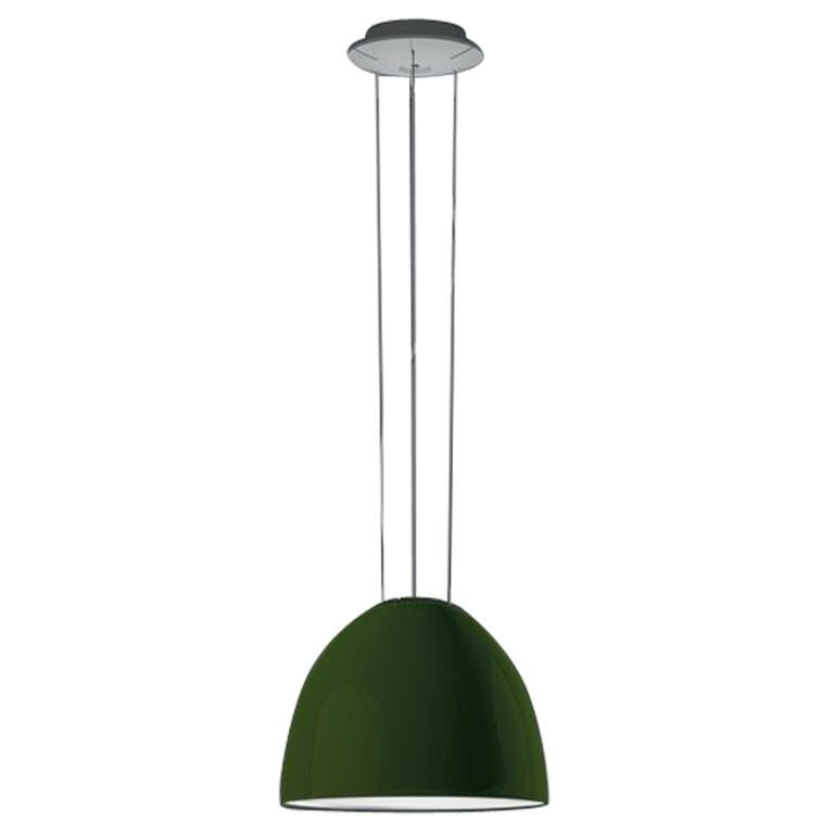 Artemide Nur Mini LED Dimmbare Pendelleuchte in glänzendem Grün von Ernesto Gismondi im Angebot
