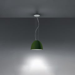 Artemide NUR Mini LED Dimmbare Pendelleuchte in glänzendem Grün mit Ausziehbeleuchtung von Ern