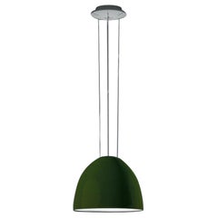 Artemide NUR Mini LED Dimmable Pendant Light in Glossy Green w/ Extension by Ern
