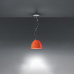 Artemide Nur Mini LED-Hängelampe, dimmbare Pendelleuchte in glänzendem Orange von Ernesto Gismond