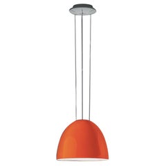 Artemide Nur Mini LED Dimmable Pendant Light in Glossy Orange by Ernesto Gismond