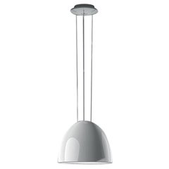 Artemide Nur Mini lampe à suspension LED à gradation en blanc brillant d'Ernesto Gismondi