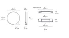 Artemide 'O' Outdoor Floor Lamp in Black Die-cast Aluminium by Elemental