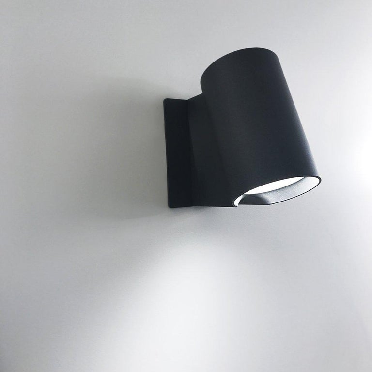 Artemide Oblique LED Wall Light in Anthracite Gray For Sale at 1stDibs