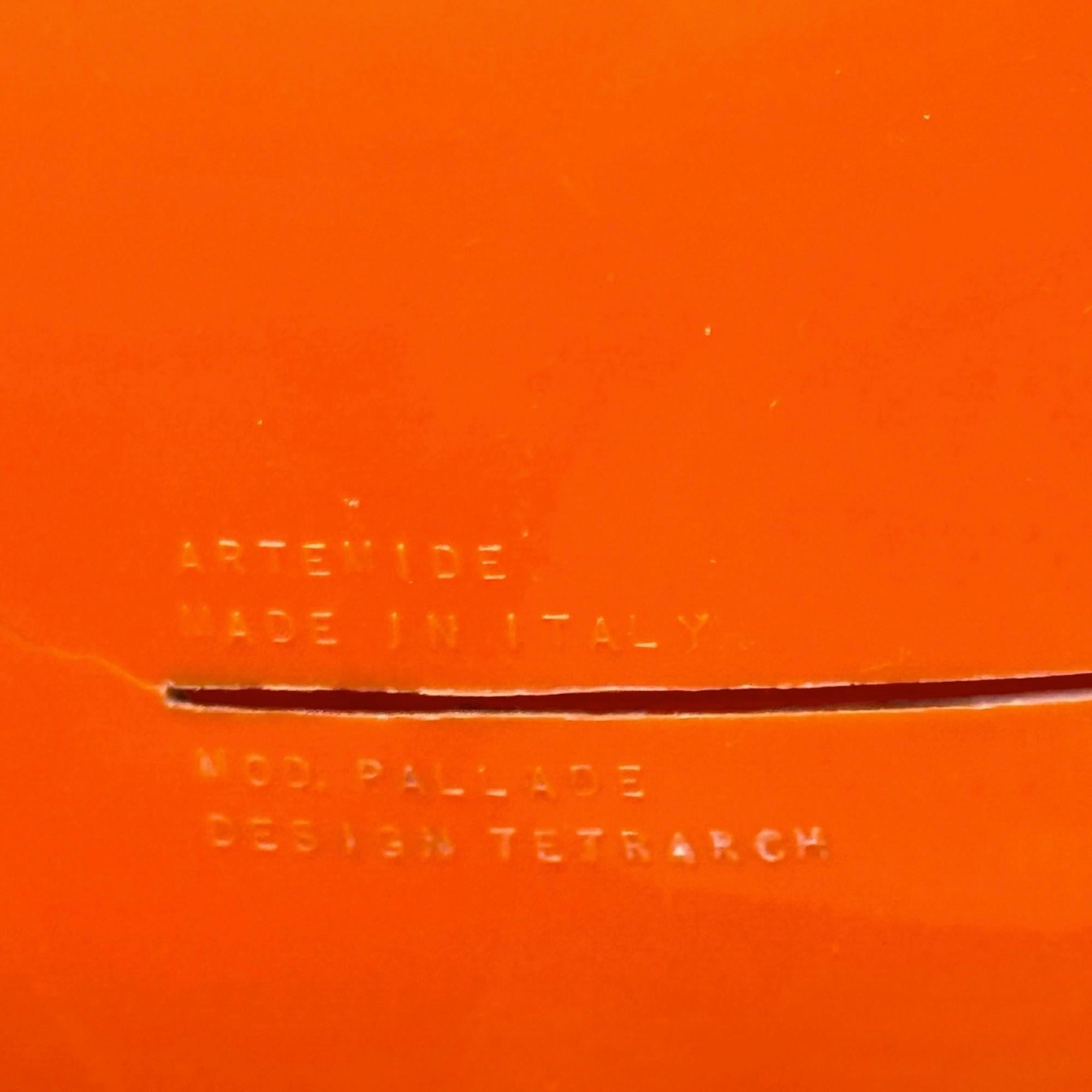 Artemide 'Pallade' Orange Hanging Lamp by Studio Tetrarch - Italian Design Icon For Sale 11