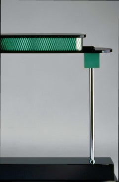 Artemide Pausania LED Table Lamp in Black and Green by Ettore Sottsass