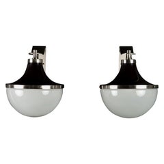 Artemide PI Parete Lámparas Vidrio Italia Años 60