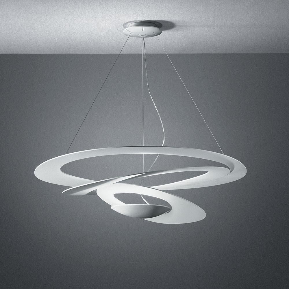 Modern Artemide Pirce Dimmable Led Pendant Light in White, Extension by Giuseppe Mauri For Sale