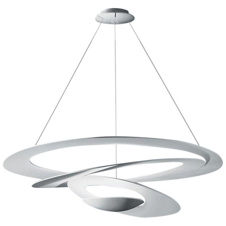 Lampe à suspension à LED Artemide Pirce à gradation en blanc, rallonge de Giuseppe Mauri