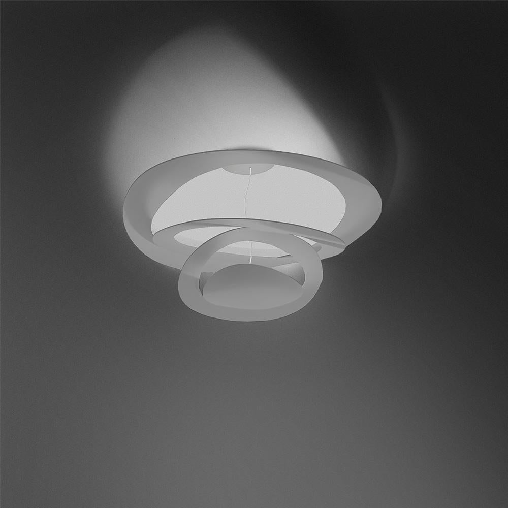 Italian Artemide Pirce Mini Dimmable LED Ceiling Light in White by Giuseppe Maurizio Scu For Sale