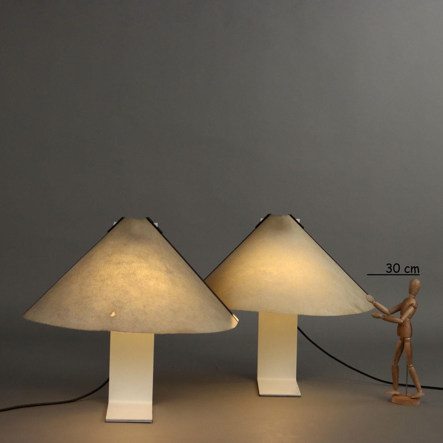 Mid-Century Modern Artemide Porsenna pair of Table Lamps Design Vico Magistretti 1980s