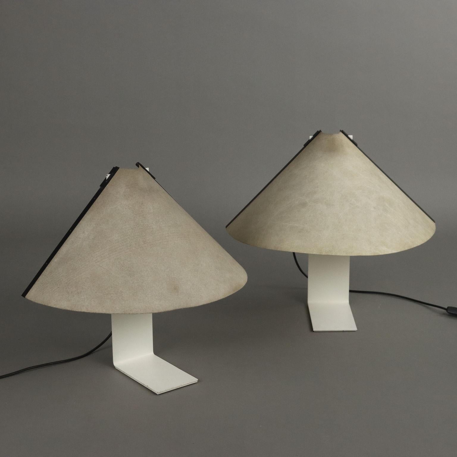 Late 20th Century Artemide Porsenna pair of Table Lamps Design Vico Magistretti 1980s