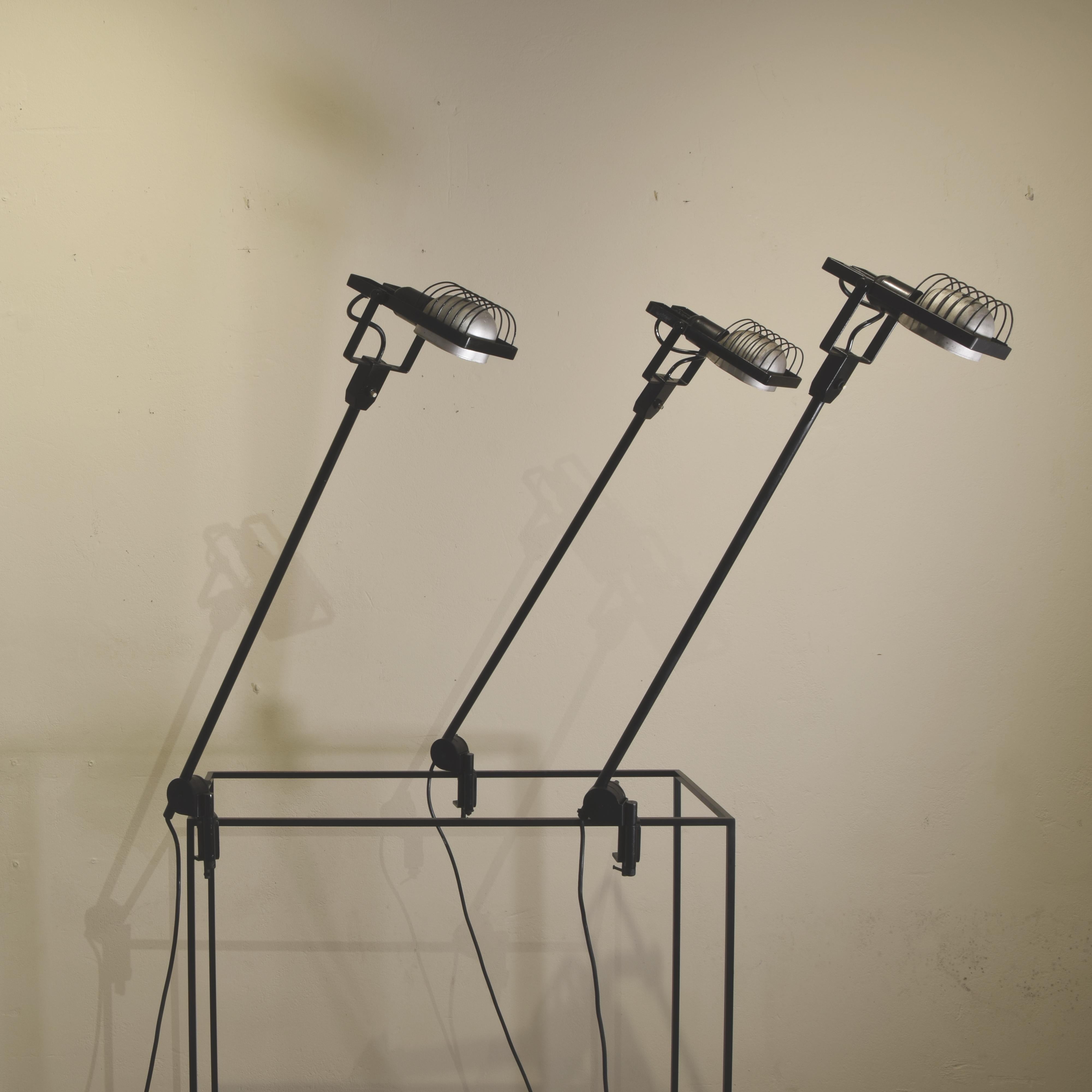 Mid-Century Modern Artemide set of tree desk lamp Sintesi 1970s For Sale