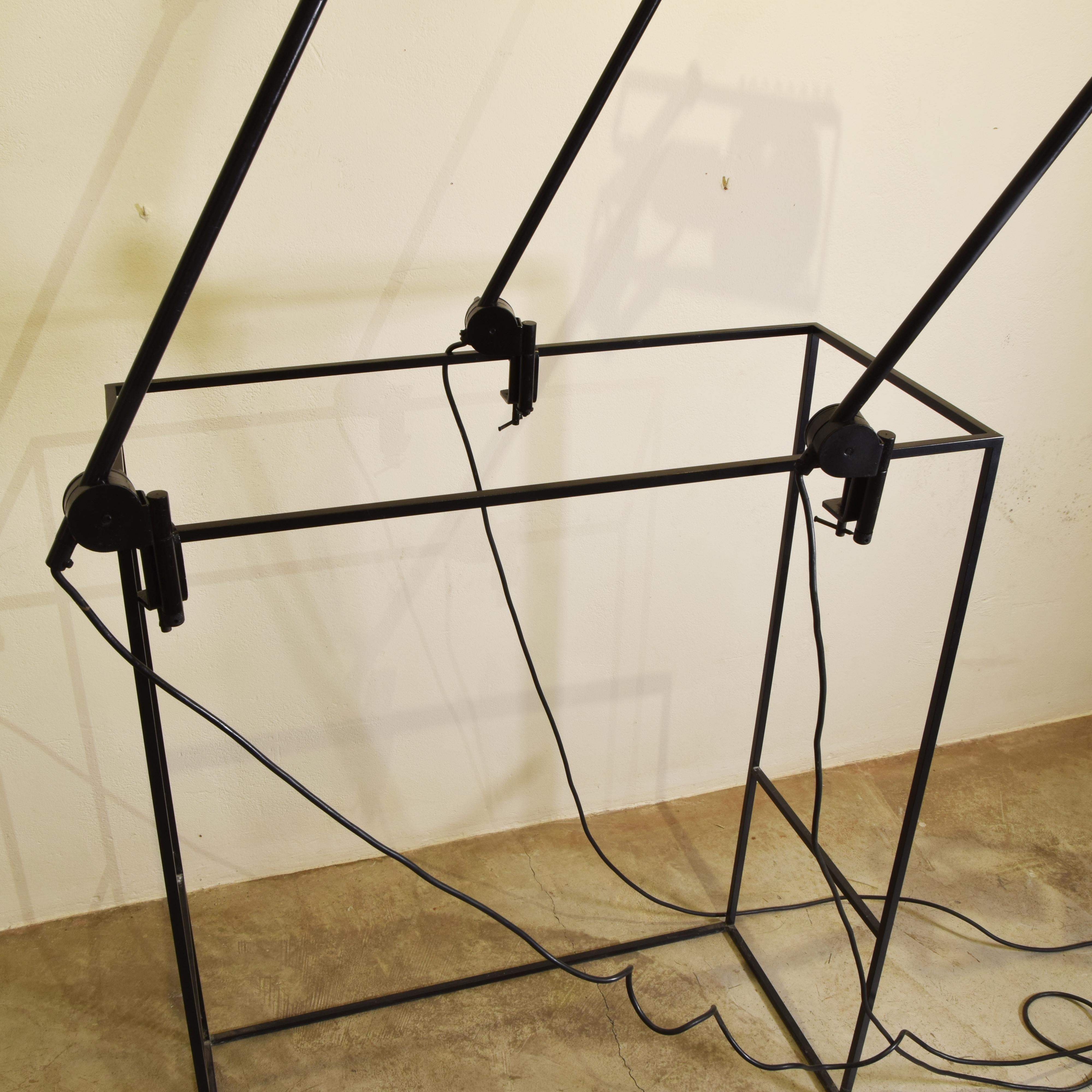 Metal Artemide set of tree desk lamp Sintesi 1970s For Sale