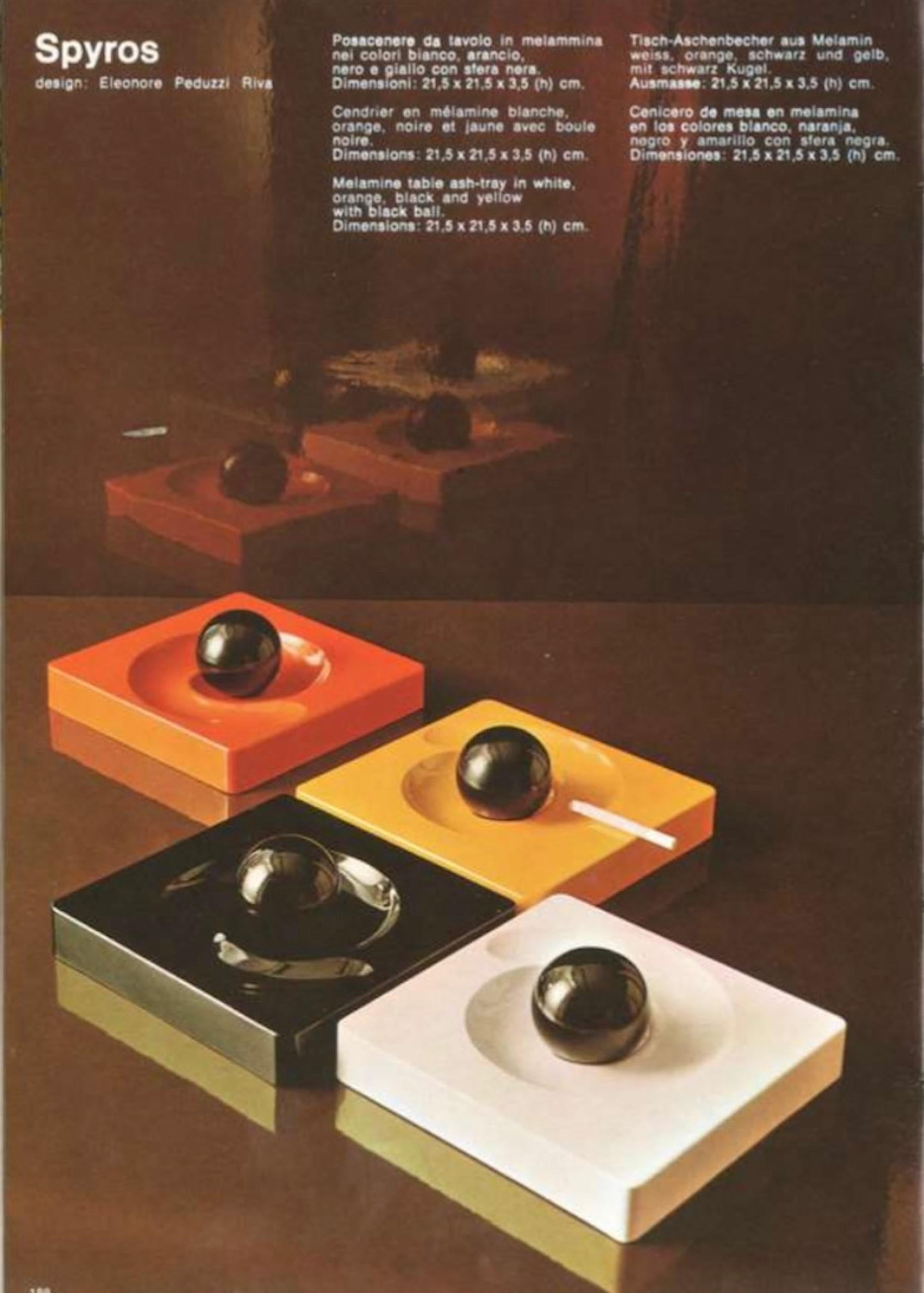 Artemide Spyros Melamine Sculpture in Glossy Black by Eleanor Peduzzi Riva, 70s 6