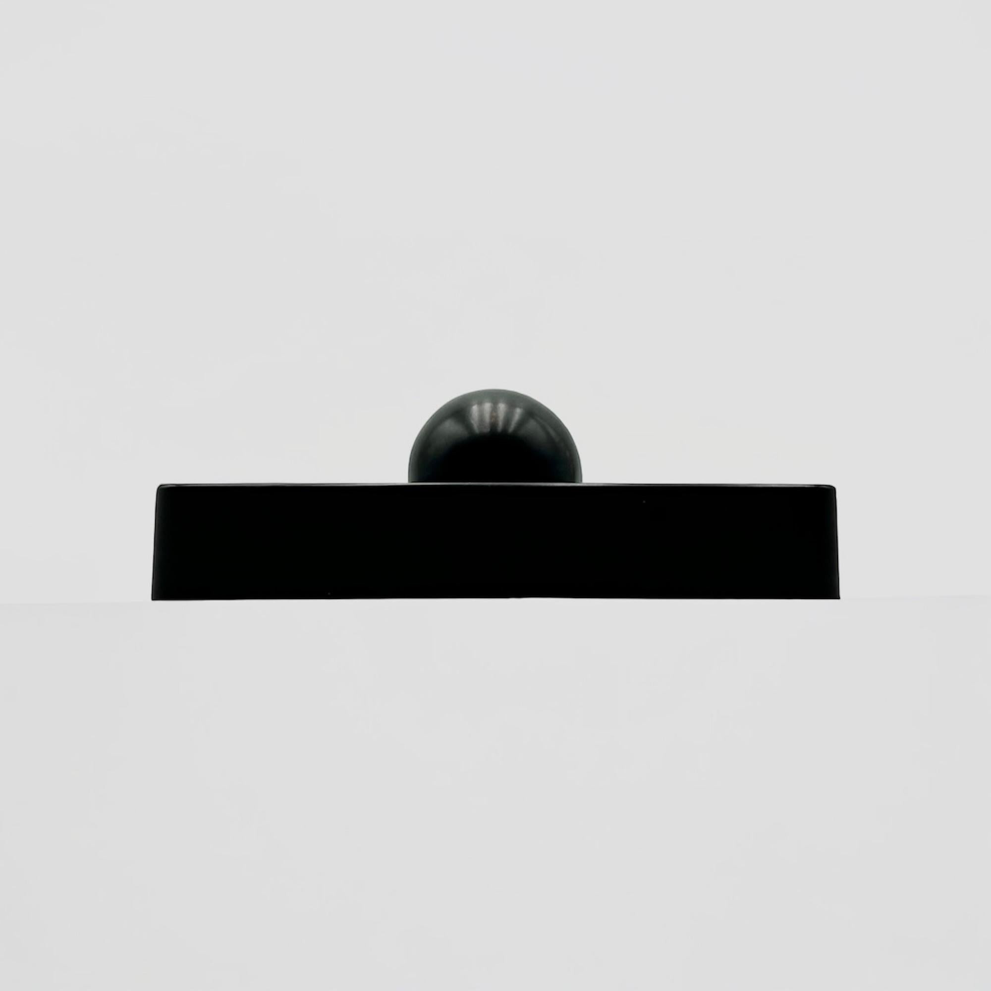 Artemide Spyros Melamine Sculpture in Glossy Black by Eleanor Peduzzi Riva, 70s 8