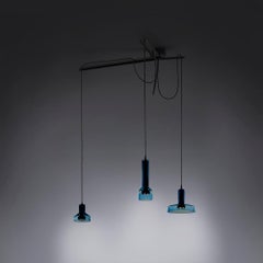 Artemide Stablight Triple Suspension Light Aqua Blue