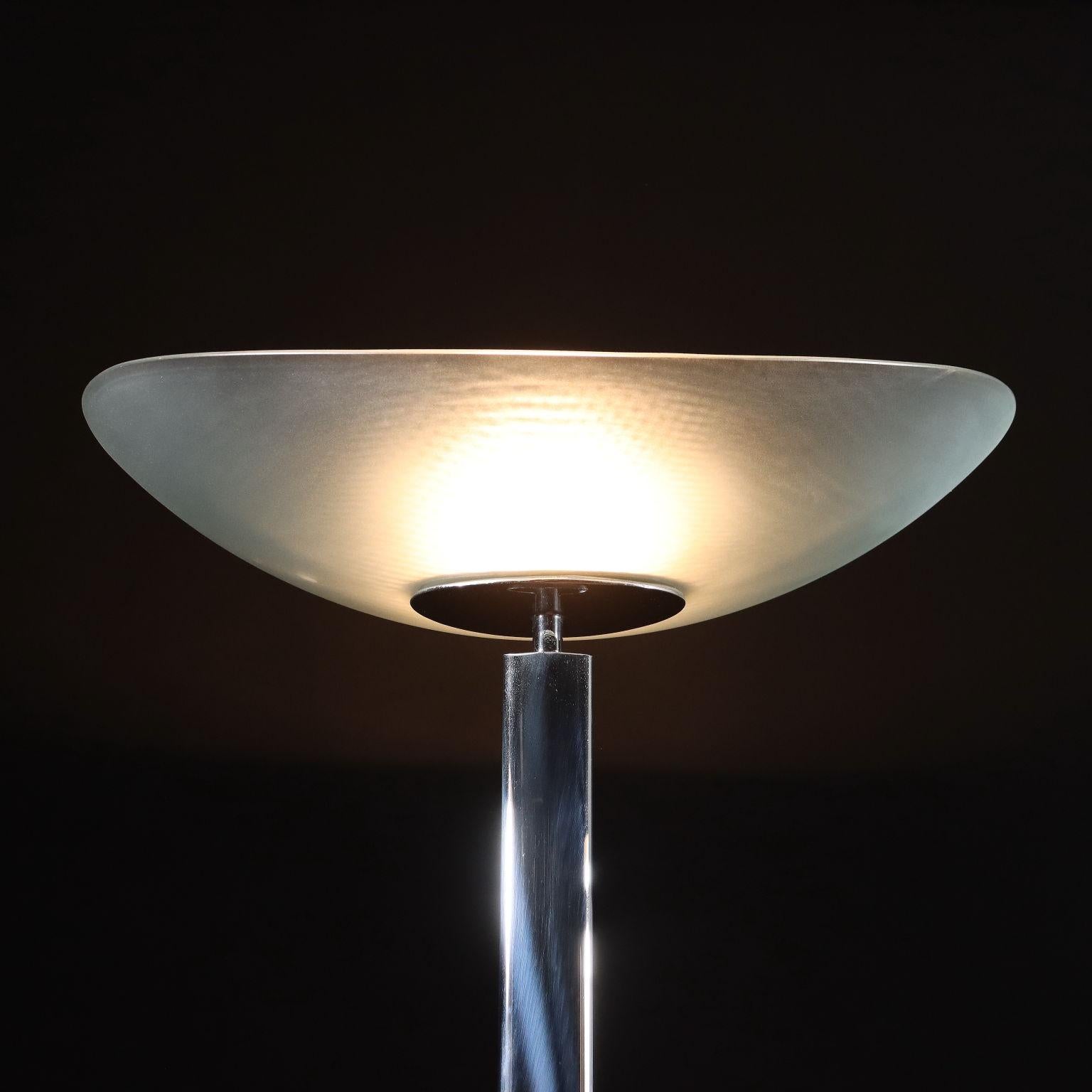 Mid-Century Modern Artemide Tebe Lamp Aluminum Italy 1980s For Sale