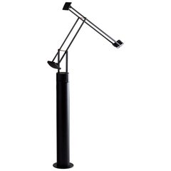 Artemide TIZIO HAL Classic Table Lamp in Black w/ Floor Support by Richard Sappe