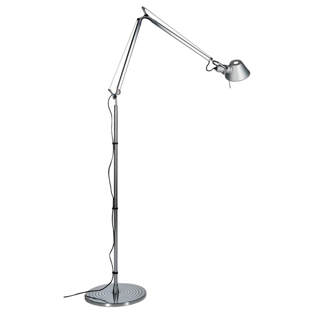 Artemide Tolomeo Classic LED Floor Lamp in Aluminum For Sale