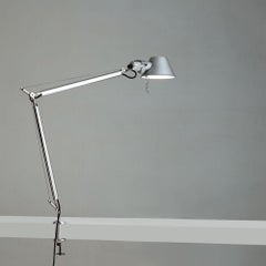 Artemide Tolomeo Classic Table Lamp with Clamp in Aluminum