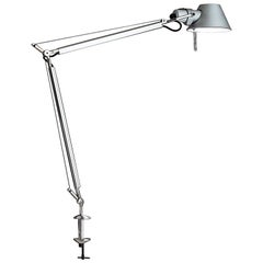 Artemide Tolomeo Classic Table Lamp with Clamp in Aluminum