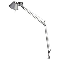 Klassische Artemide Tolomeo-Tischlampe aus Aluminium mit eingelegtem, schwenkbarem Aluminium