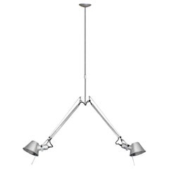 Artemide Tolomeo Fiber Double Pendant Lamp in Chrome, 2015 Signed