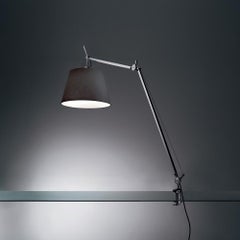 Artemide Tolomeo Mega Table Lamp with Black Diffuser and Clamp