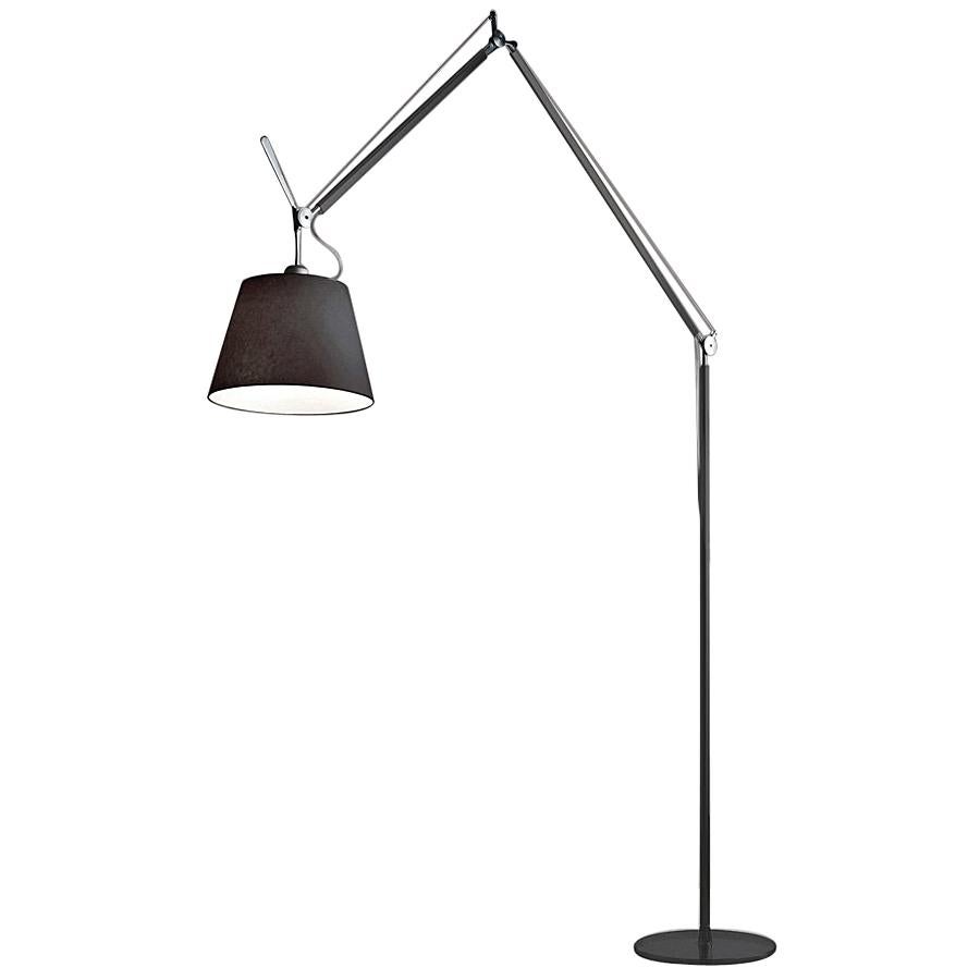 Artemide Tolomeo Mega LED Floor Lamp in all Black