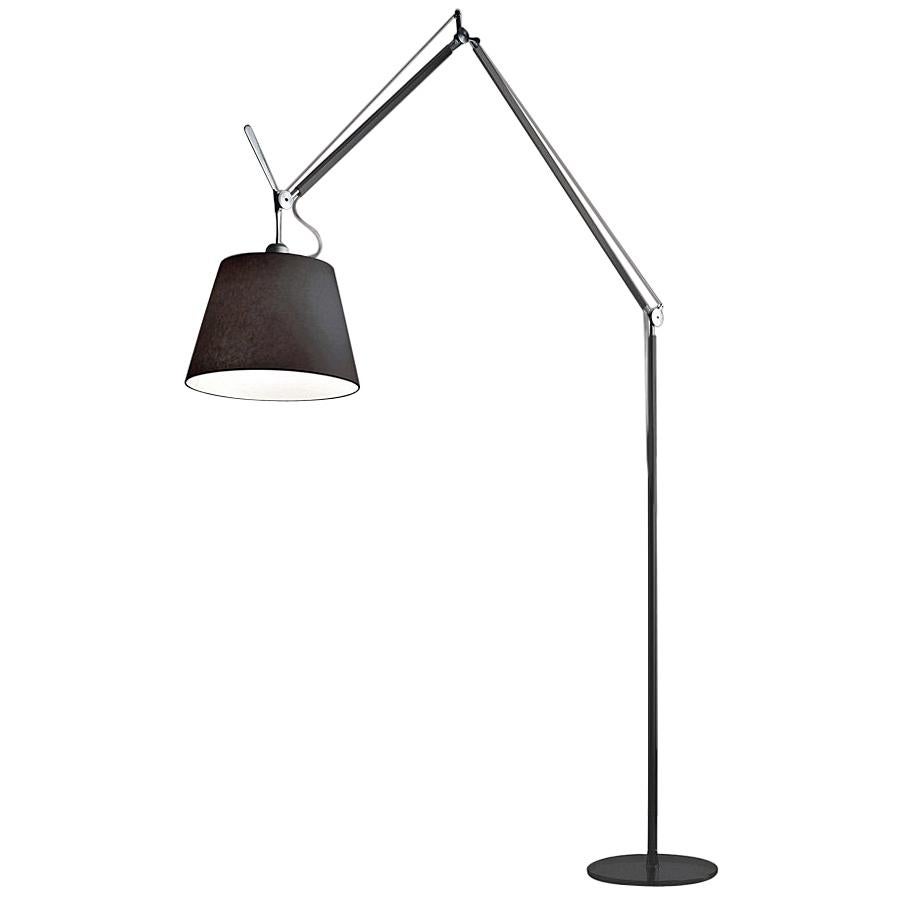 Artemide Tolomeo Mega LED Floor Lamp in all Black For Sale