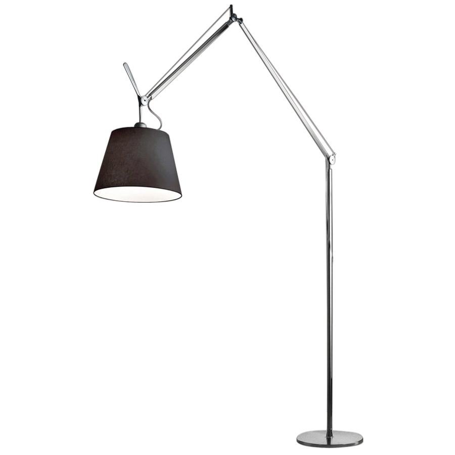 Artemide Tolomeo Mega LED Floor Lamp with Black Diffuser For Sale