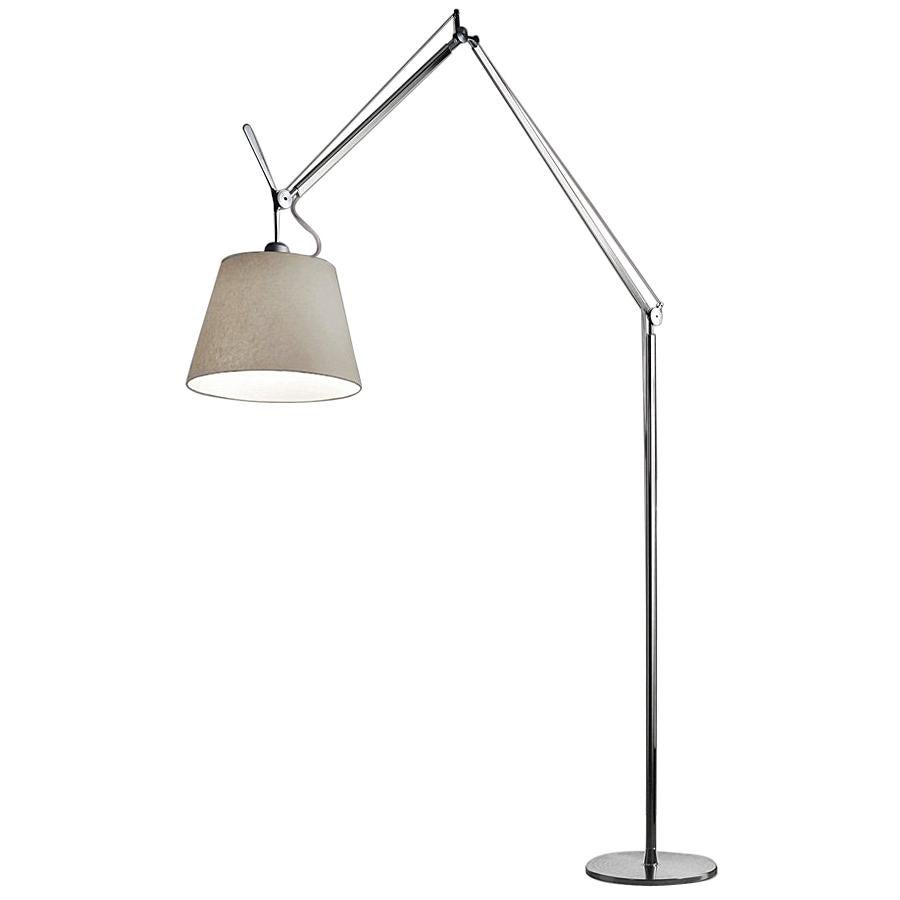 Artemide Tolomeo Mega LED Floor Lamp with Parchment Diffuser For Sale