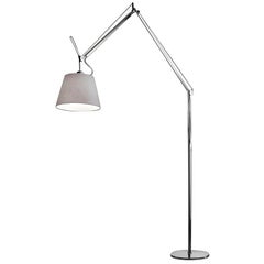 Lampadaire Artemide Tolomeo Mega LED à LED avec diffuseur en argent